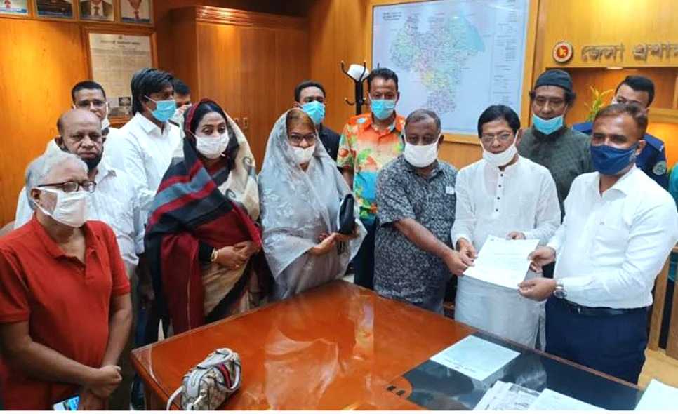 ভাঙ্গা থেকে কুয়াকাটা পর্যন্ত ছয় লেন মহাসড়ক নির্মাণের দাবিতে বিক্ষোভ