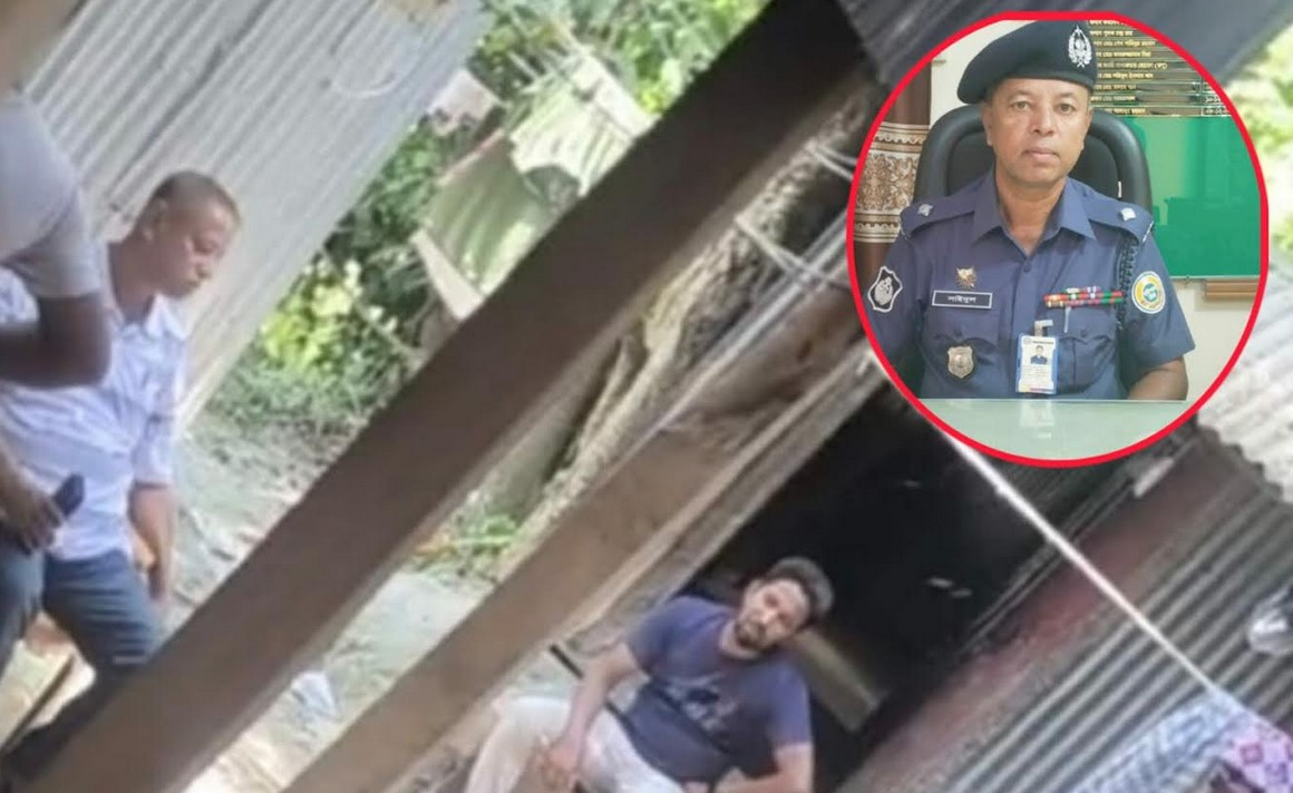 তালতলীতে সরকারি জমি ব্যবসায়ীকে বুঝিয়ে দিলেন ওসি